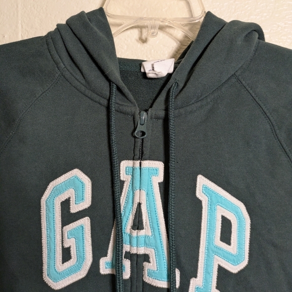GAP Green Zip-Up Hoodie Size Small Pre-owned - Picture 5 of 8